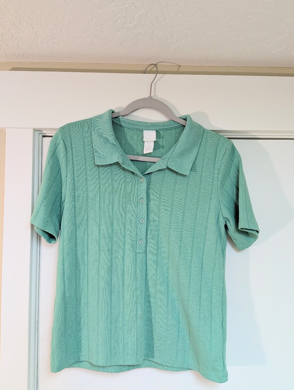 H&M Green Ribbed Polo - Picture 2 of 9